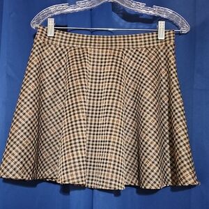 Rainbow Checkered Cute Skirt, Womens